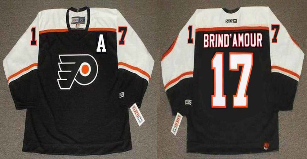 2019 Men Philadelphia Flyers 17 Brind amour Black CCM NHL jerseys